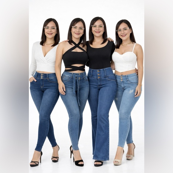 CAROU CR1002 Colombian Jeans | High Waist Push Up Skinny | Stretch - Picture 4 of 10